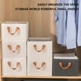 thumbnail image 4 of Closet Clothes Storage Boxs with Handle, Stackable Fabric Storage Box for Home and Office,Blanket Clothes Organizers,Under Bed Storage Containers 11.02x18.11x7.87Inch White, 4 of 5