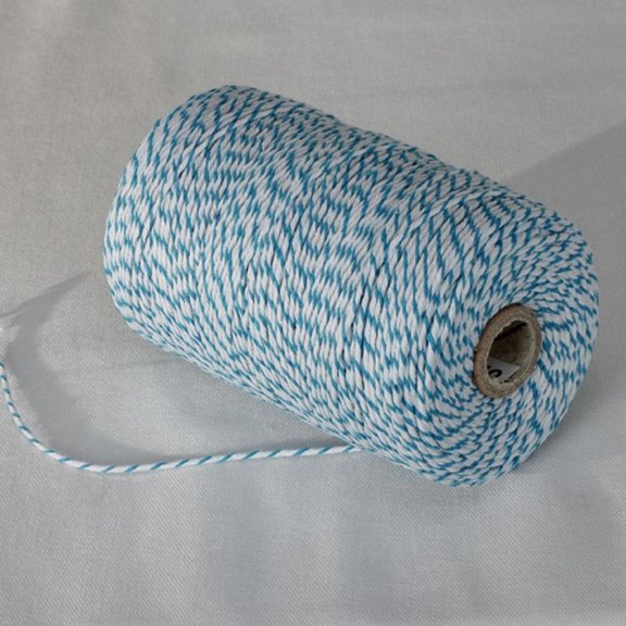 Blue and White Striped Pattern Craft Twine 0.05" x 220 Yards
