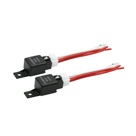 Unique Bargains DC 12V 40A SPST 4 Pin Car Relay with 4 Wires Harness Socket Universal 2Pcs