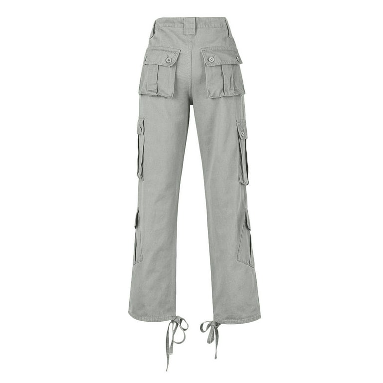 Y2K Parachute Pants Women Hippie Streetwear Oversize Pockets Cargo