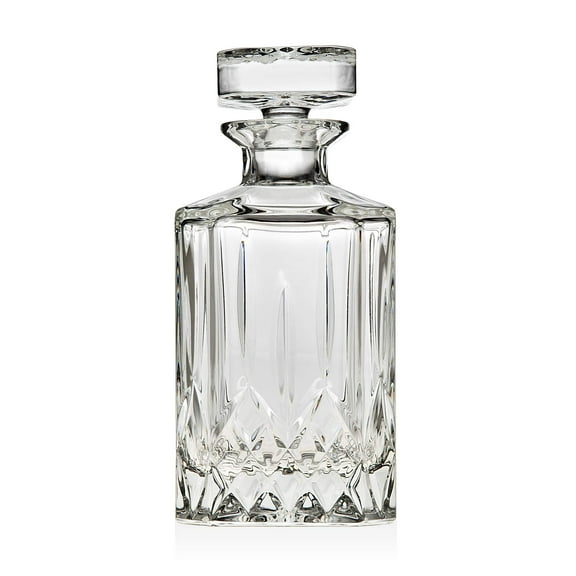 Godinger Whiskey Decanter, Liquor Decanter, with Stopper, Barware & Drinkware ,for Liquor, Wine, Bourbon, Scotch & Cocktails Oxford Crystal Collection