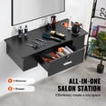 thumbnail image 6 of KFFKFF Styling Station Hairdresser Desk Stand Wall Mounted Hair Dryer and Drawer, 6 of 9