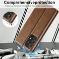 thumbnail image 7 of Dteck Wallet Case For Samsung Galaxy A53 5G,Magnetic Leather Card Pocket Case Kickstand Rfid Protection Shockproof Rubber Cover,Brown, 7 of 7