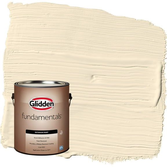 Glidden Fundamentals Magnolia Blossom / Yellow Semi-Gloss Exterior Paint, 1 Gallon