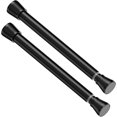thumbnail image 1 of ZipGlo Tension Rod Spring Curtain Rods 18 to 28 Inch 2pcs Black Expandable Spring Rods Tension Curtain Rods Spring Tenstion Curtain Rod for Window Closet Kitchen, 1 of 7