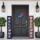 thumbnail image 5 of Wall Decor Red White And Blue Wreath Flag Hanging Sign Independence Day Decorative Door Porch, 5 of 7