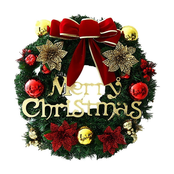 Christmas Decoration Wreath For Front Door, Wall Hanging Ornament For Xmas Party Indoors And Outdoors Home Winter Door Decorating Ideas Wooden for Front Door Wreath for Bedroom Door Elegant Front Door