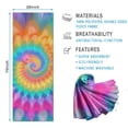 thumbnail image 2 of Colorful Tie Dye Mandala Pattern Hot Yoga Mat Towel Non Slip for Hot Yoga - Quick-Drying Yoga Mat Cover with 4 Corner Pockets with Travel Bag - Hot Yoga Towel Non Slip 74"x26", 2 of 6