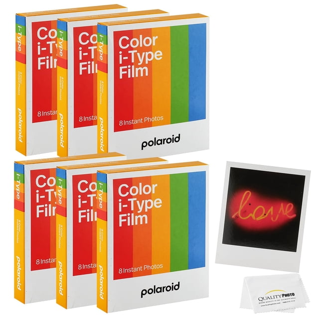 Película Polaroid Color i-Type de 6 paquetes con paño de microfibra