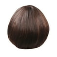 thumbnail image 2 of Cptfadh Human Hair Fashion Synthetic Mushroom Head BOB Brown Black Hair Wig Natural Hair Wigs, 2 of 6