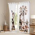 thumbnail image 3 of Erosebridal Watercolor Donkey Pair Windmill Print Black Out Curtains, Country Farm Curtains Pack of 2 (42x63 Each) for Kids Boys and Girls, 3 of 6
