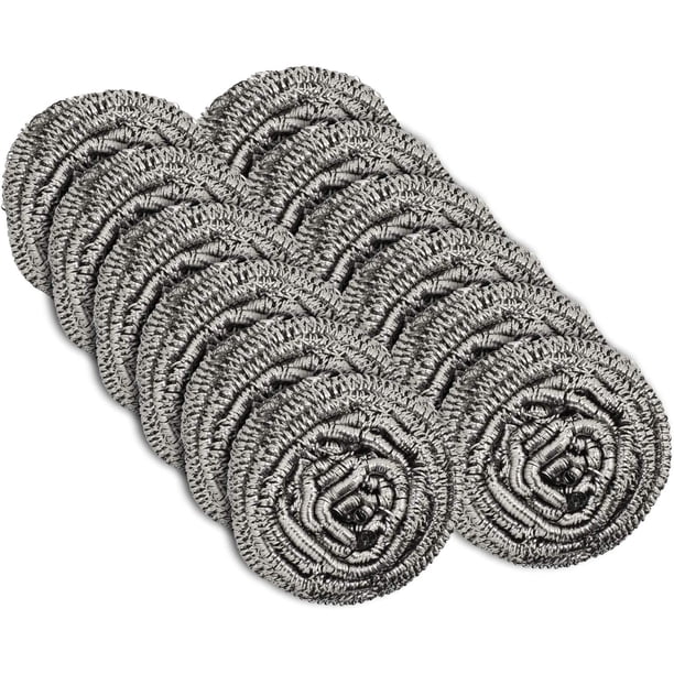SHAR 12 Pack Stainless Steel Scouring Pads by Scrub It Steel wool