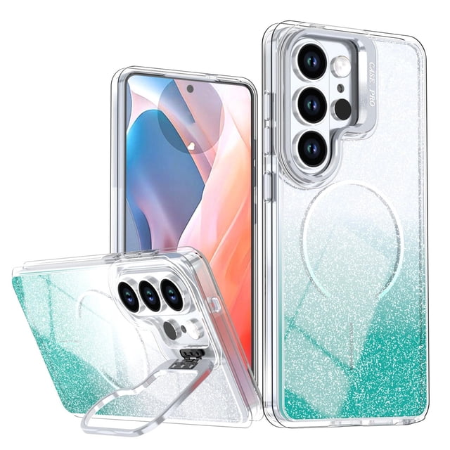 Case For Samsung Galaxy S26 Ultra/S26 Plus/S26, Transparent Shell With Non-Yellowing Wireless Charging Stand Cover