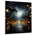 thumbnail image 2 of Designart "Sea of Lanterns Japanese Festival Celebration II" Cityscapes Metal Wall Art Prints, 2 of 5