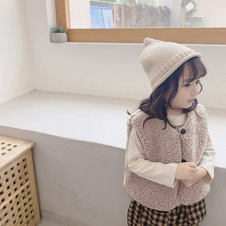 

Gyratedream Autumn Winter Baby Girls Toddler Kids Warm Thicken Lamb Wool Waistcoat Vest Coats