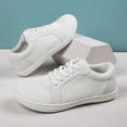 thumbnail image 4 of DLWKIPV Minimalist Barefoot-Style Sneakers - Breathable Knit Wide Toe Box Shoes for Daily Walking & Casual Wear (WHITE,7), 4 of 6