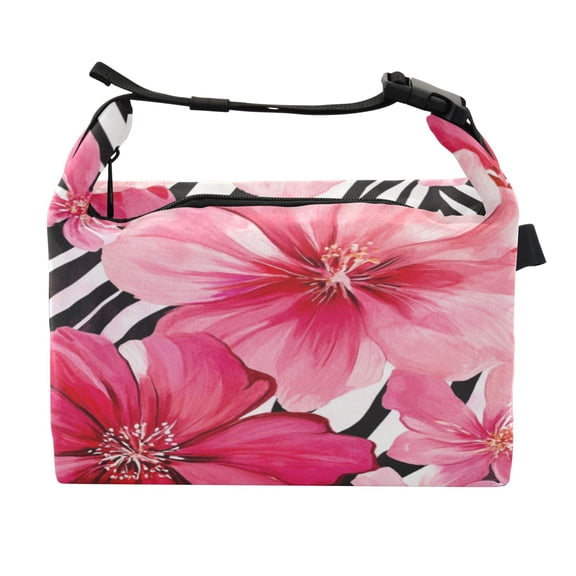 DIXRUYEE Lunch Bag Double Deck Lunch Cooler Box Fashion Blossoms in Motion Pattern