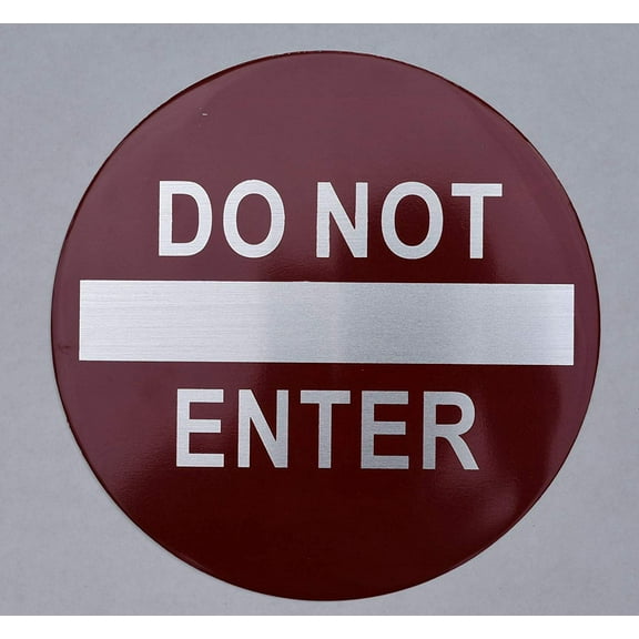 Do not Enter Sign (Aluminium, Silver 7Q,Double Sided Tape)