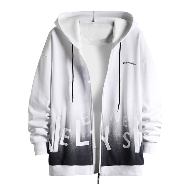 Chandail à Capuche Mode Homme Manches Longues Décontracté à Fermeture Éclair pour Automne Hiver Confortable Mode Urbaine