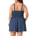 thumbnail image 4 of DARING DIVA Women's Plus Sleeveless Rompers with Pockets and Flowy Design 4X Navy Blue, 4 of 6
