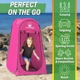 thumbnail image 5 of Wakeman Kid Size Pop Up Changing Tent, 3x3x5.2ft Mini Portable Toilet Stall or Dressing Room, Pink, 5 of 10