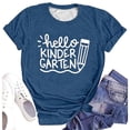 thumbnail image 1 of LUOGENLI T-shirts pour Femme pour Femmes T-Shirt Décontracté à Lettres Graphique Col Rond Manches Courtes T-Shirt Haut T-shirts pour Femmes T-Shirt Graphique T-shirts de la Saint-Valentin pour Femmes T-Shirt Graphique Pâques Marine TG, 1 of 2