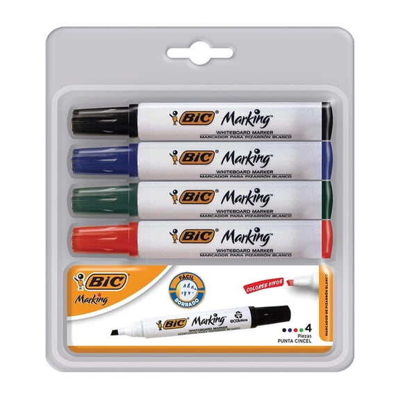 Marcadores Bic Marking para Pizarrón + Borrador