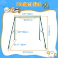 thumbnail image 6 of PRINIC A Frame Swing Stand Heavy Duty Sturdy Metal Frame Large Size with Ground Anchored All Weather Usage for Backyard, 71" Height Holds Up to 550lbs (Swing NOT Included), 6 of 10