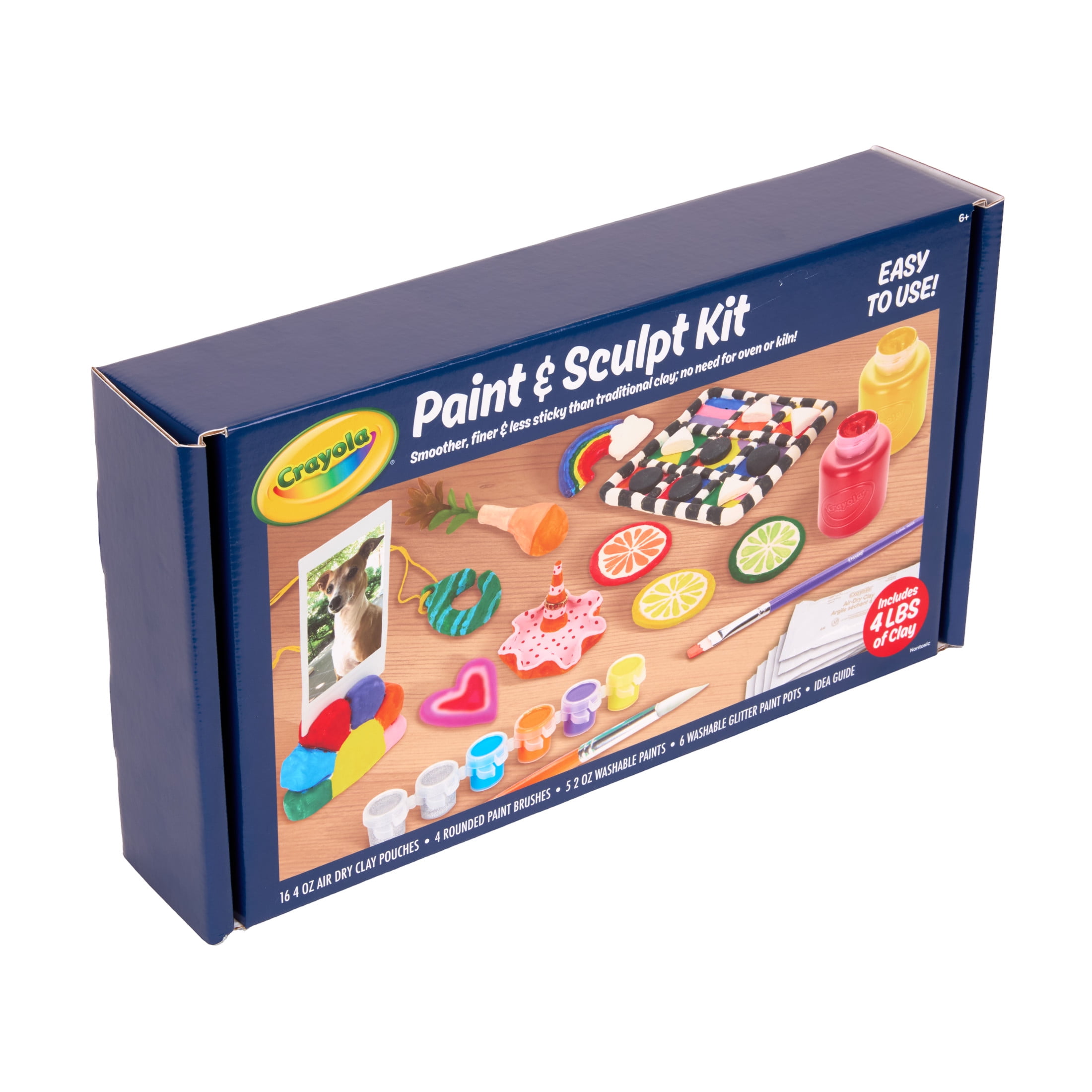 Crayola Paint and Sculpt, 32ct, Air Dry Clay and Washable Kids Paint, Arts and Crafts Kit, DIY Clay Activity Set, Gifts, Ages 5+