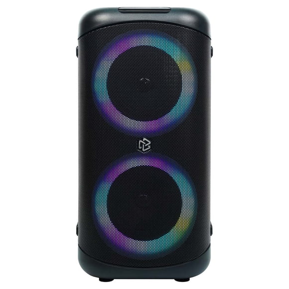 Bocina Inalámbrica Portátil  STF Allure 5"x2 con Luz LED RGB Color Negro