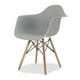 thumbnail image 1 of Silla de Comedor Ergonomica con Estructura de Madera Diseño Moderno Tipo Eames para Sala Oficina e Interiores Minimalistas con Soporte de Acero Gris, 1 of 5