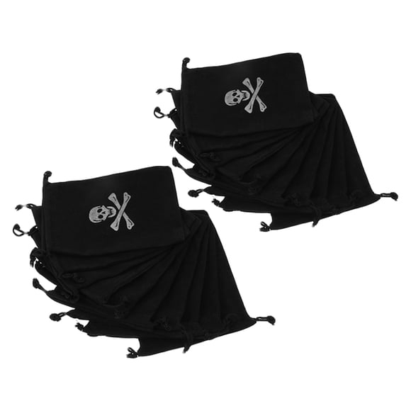 WEUVEB 20Pack Themed Goodie Bags Pouch Bag Black Polyester Design