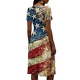 thumbnail image 5 of Usa 250th Anniversary Dresses Independence Day Sun Dress A Line Short Sleeve Fashion Usa Flag Cocktail Evening Punk Dresses, 5 of 5
