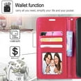 thumbnail image 6 of Starshop Case for Revvl 5G, T-Mobile, +Glass Screen Protector, Premium Leather Wallet Pocket Credit Card Slots-Pink, 6 of 8