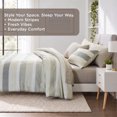 thumbnail image 4 of Regency Heights 7-Piece Comforter Sets, Reversible Striped Comforter Set for Dorm, Lightweight All Season Bedding Set with Pillow Shams,Queen, Neutral, 4 of 10