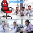 thumbnail image 5 of Dkelincs Gaming Chair Adjustable Game Chair PU Leather Computer Chair High Back Office Desk Chair with 360° Rolling Wheels & Lumbar Support for Teen, Red, 5 of 7