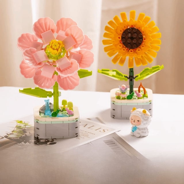 Ramo de bloques de construcción de partículas pequeñas de Diamond Horse para niños y niñas, bloques de construcción educativos para ensamblar, regalo creativo, decoración