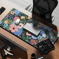 thumbnail image 2 of Long Mouse Pads for Desk,Pioneer Flower Floral Print Pattern Desk Mats on Top Of Desks, Desk Mouse Pad Extra Large with 3mm Non-Slip Base and Stitched Edge for Gaming,Office,Work,Home 35.4"x15.7", 2 of 6