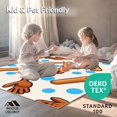 thumbnail image 4 of ODIKA 8'x10' Machine Washable Non-Slip Area Rug, Whimsical Sports Equipment Hook Starter High Traffic Rug, Brown, 728626, 4 of 5