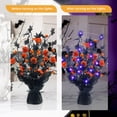 thumbnail image 5 of Halloween Tree with Lights Black Pumpkin Tree for Home Decoration Tabletop with Purple LED Light Artificial Maple Leaf Tree Party Supplies 18", 5 of 7