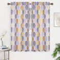 thumbnail image 1 of Haperlare 28" W x 45" L Tier Curtains for Living Room Leaves Printed Light Filtering Half Window Kitchen Cafe Curtains, Yellow/Gray, Set of 2, 1 of 6