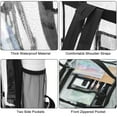 thumbnail image 2 of KOITHOT Heavy Duty Clear Backpacks Large Capacity Transparent Waterproof Backpacks for School Stadium College,Black, 2 of 7