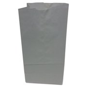 General #5 Paper Grocery Bag, 35lb White, Standard 5 1/4 x 3 7/16 x 10 15/16, 500 bags