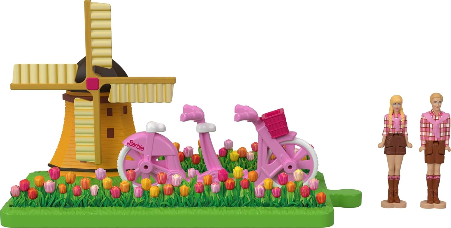 Barbie Mini Barbie Land Barbie The Movie Vehicle Collection, Includes 2 1.5-inch Dolls & Vehicles Inspired by the Film SET OF 4