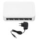 thumbnail image 1 of 5-Port RJ45 10/100Mbps Ethernet Switch, 4kV Surge Protection, Desktop Ethernet Splitter, EU Plug 100-240V, 1 of 4