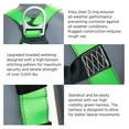 thumbnail image 5 of Universal Full-Body Fall Protection Safety Harness with Dorsal D-Ring and Mating Buckle Legs | High-Visibility Green | Shock Absorbing Lanyard & Tool Lanyard (OSHA/ANSI), 5 of 9