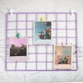 thumbnail image 5 of Unique Bargains 14x14" Wire Grid Panel, 1 Pack Metal Mesh Wall Decor Decorative Panels Board Photo Display Hanging, Purple, 5 of 5