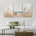 thumbnail image 3 of PixonSign Canvas White Beach Grass Cloudy Ocean Sea Wave Landscape Prints Nature Wilderness Photography Modern Decorative Rustic Calm/Relax - 24"x36"x3, 3 of 5