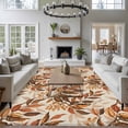 thumbnail image 4 of Autumn Leaves Area Rug 5x7 Washable Rug Non Slip Fall Vintage Rustic Botanical Burlap Large Area Rug Soft Stainresistant Indoor Floor Carpet for Living Room Bedroom Home Office Dining Room Nursery, 4 of 8