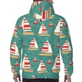 thumbnail image 7 of Fotbe Men's Hoodie with Yachts And Buoys Pattern - Kangaroo Pocket Pullover Hooded Sweatshirt, Perfect for Daily Wear, Travel, and Home-Small, 7 of 7